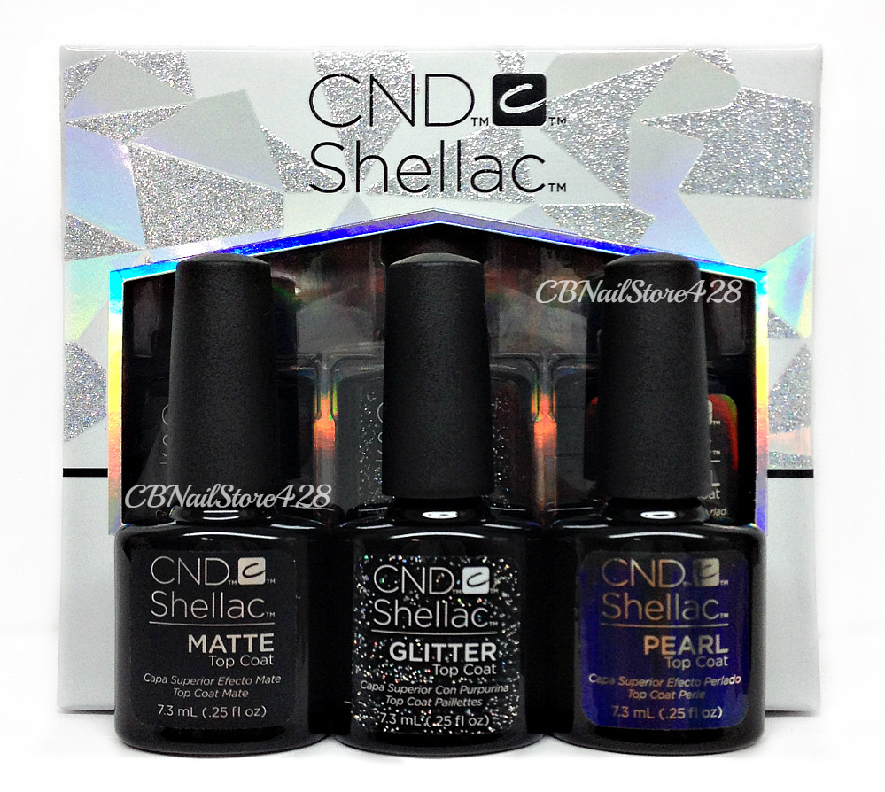 Cnd Shellac SMALL size ALLURING TRILOGY Top Coat Collection -Pick Any Top .25oz