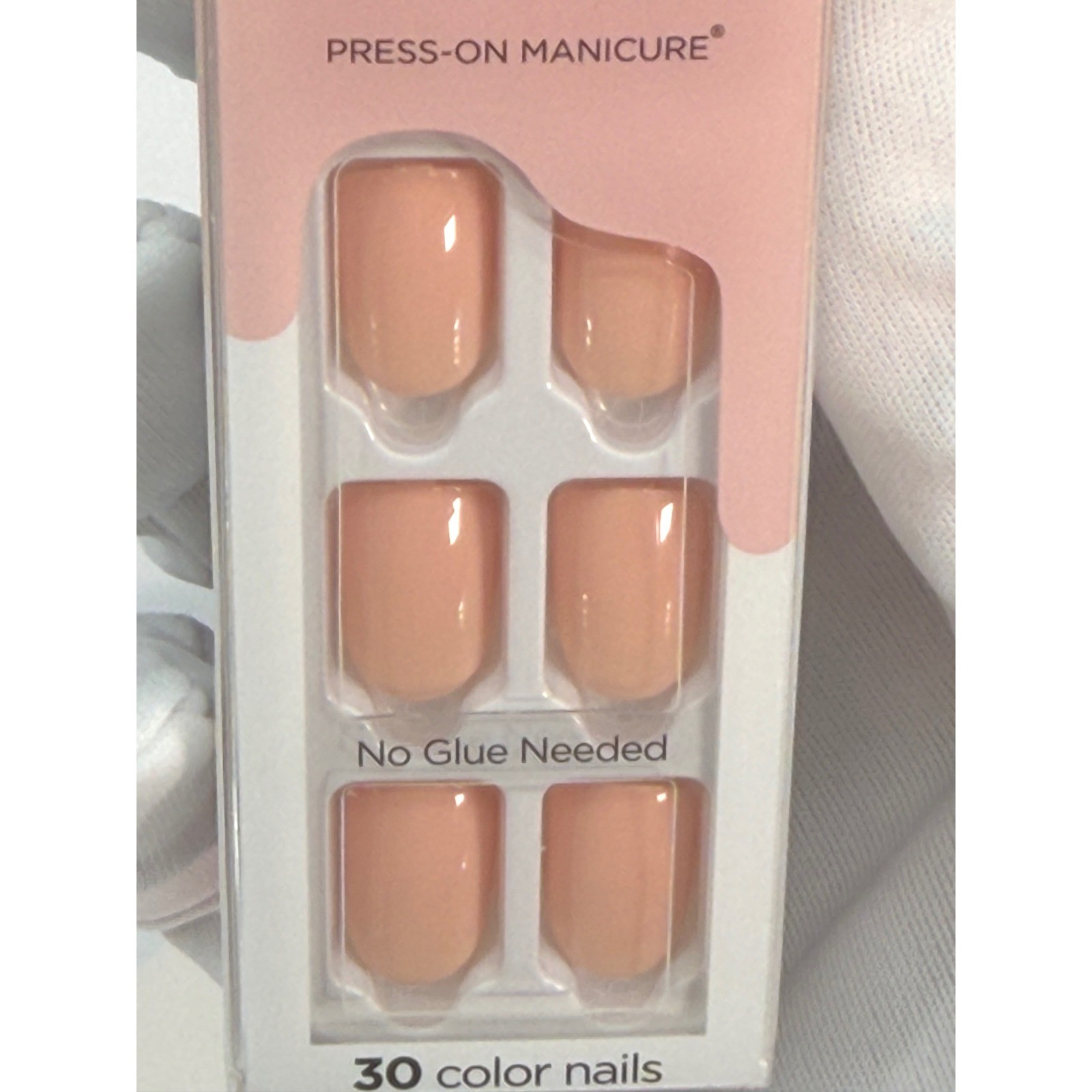 Kiss Impress Color Press On Manicure Peachy Nude 30 Nails Spring Neutral 93-44