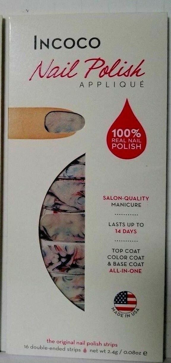 4 pk INCOCO Nail Polish APPLIQUE 16 strips ea MASTERPIECE (4 x 16 strips)