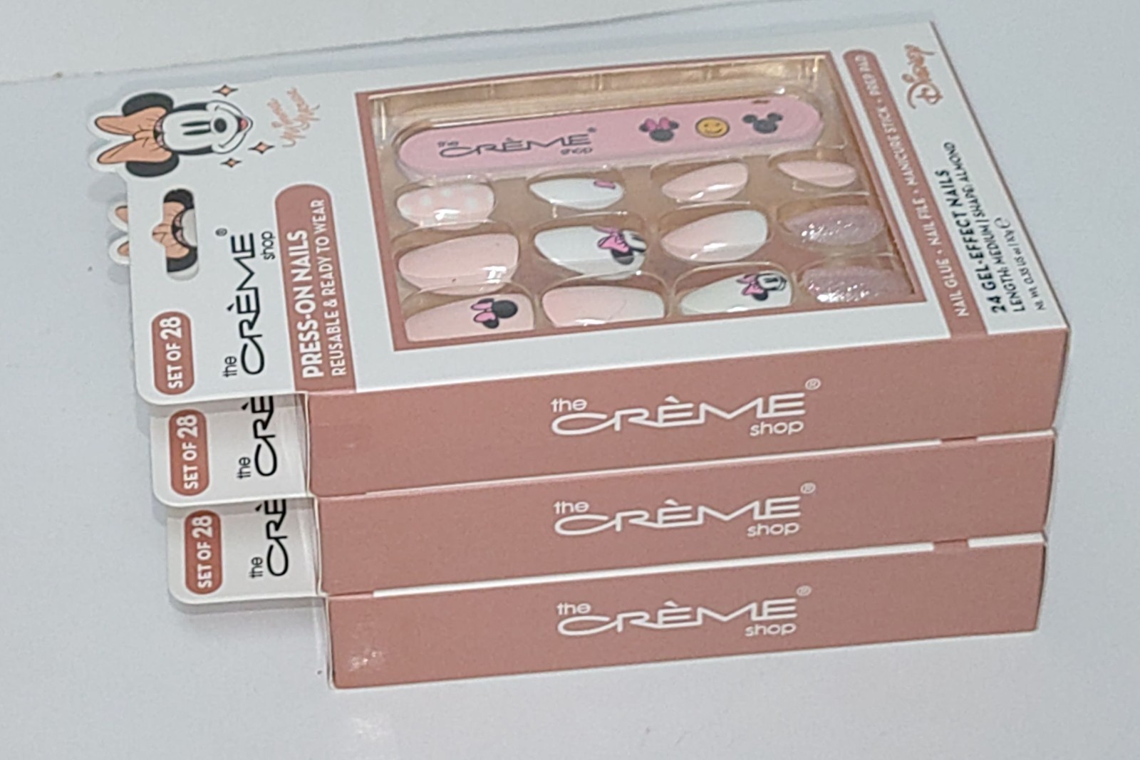 The Crème Shop Disney Minnie Mouse Gel-Effect Press-On Nails Medium Almond 3 Pks