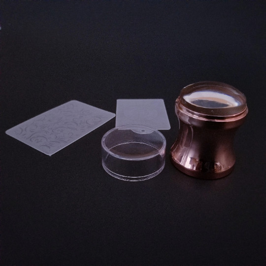 Large Nail Stamper + Scraper with Crystal Clear Head Nail Art Accessory Printer