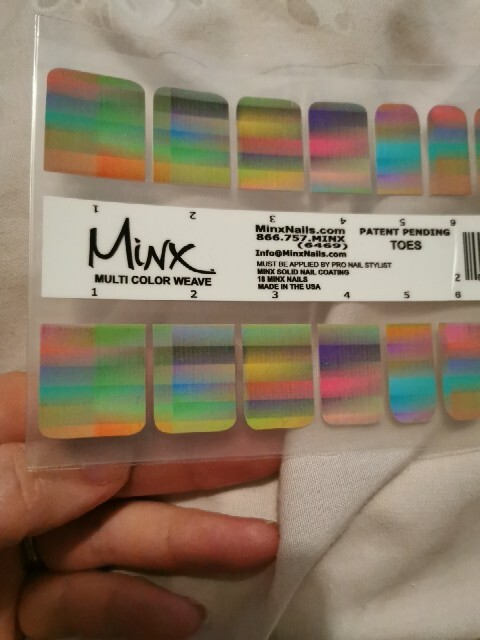Multi Colour Weave (toes) MINX PROFESSIONAL NAIL WRAPS NEW SALON QUALITY
