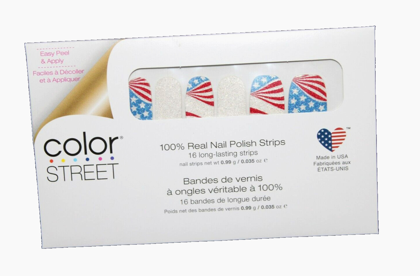 Color Street Red White Blue Patriotic 4th of July American Dream Nail Polish-BR1