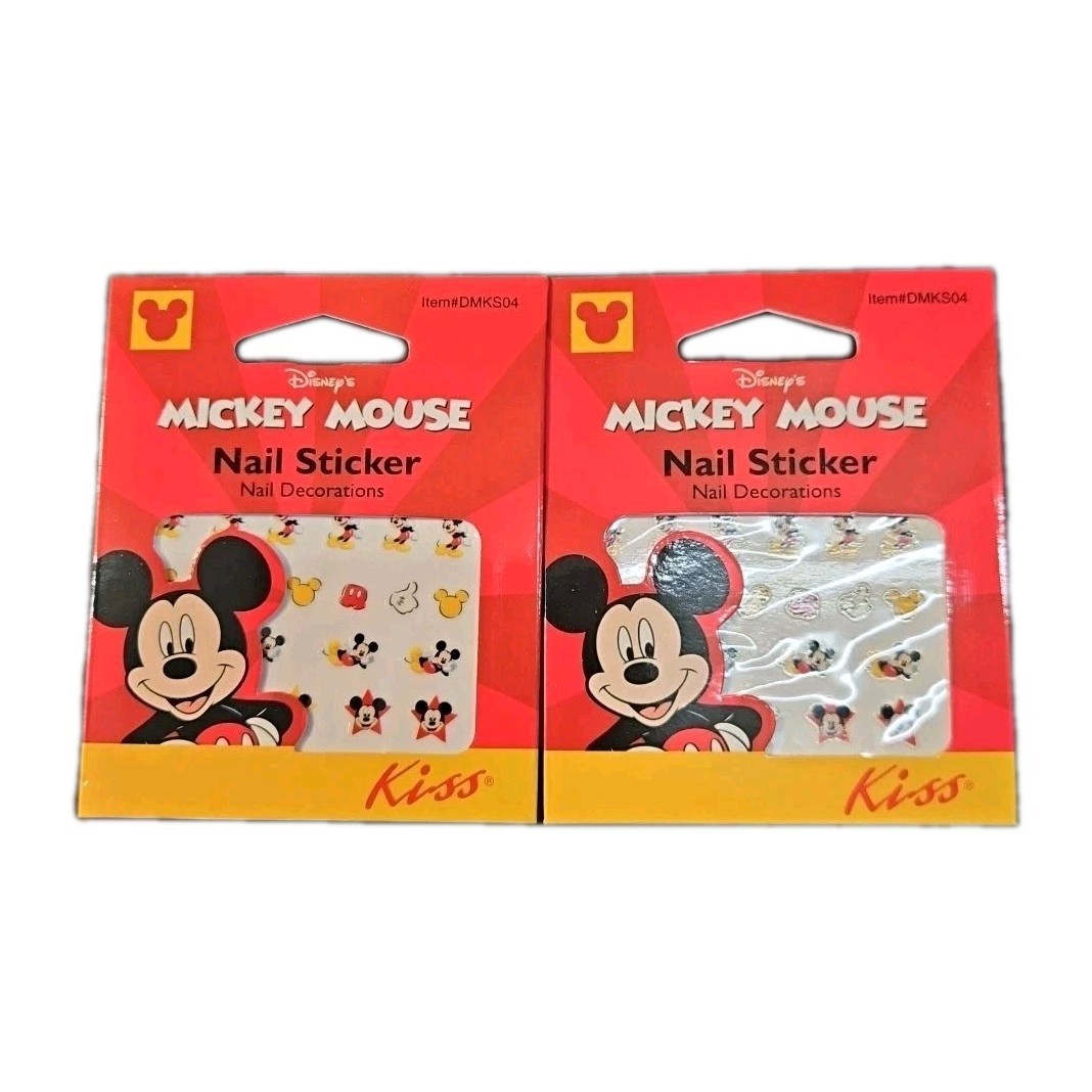 Kiss Walt Disney Mickey Mouse Ears Nails 2 Pack Stickers Decal Mini Manicure