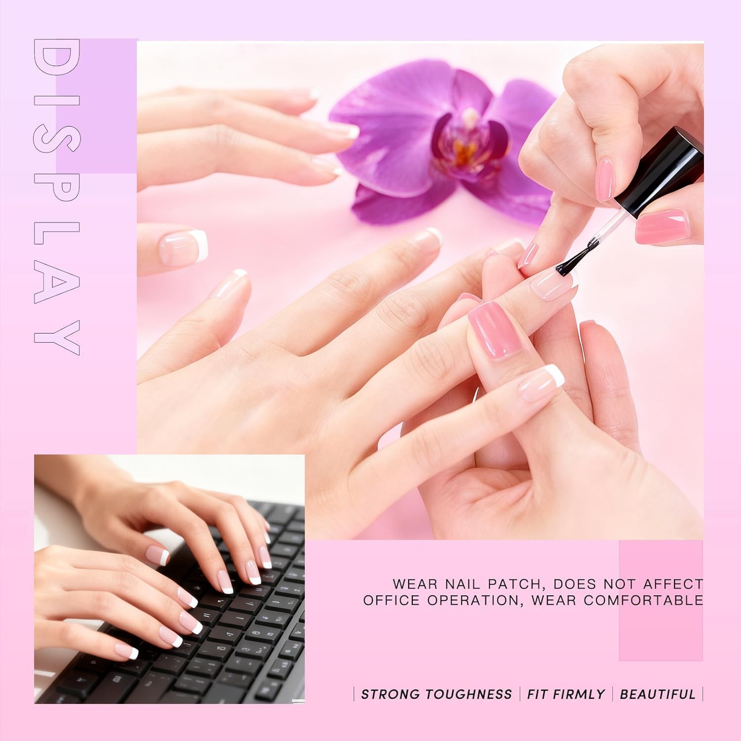 AORAEM White French Nail Tips 120 PCS Short French Style Acrylic Nail Tip 12 …