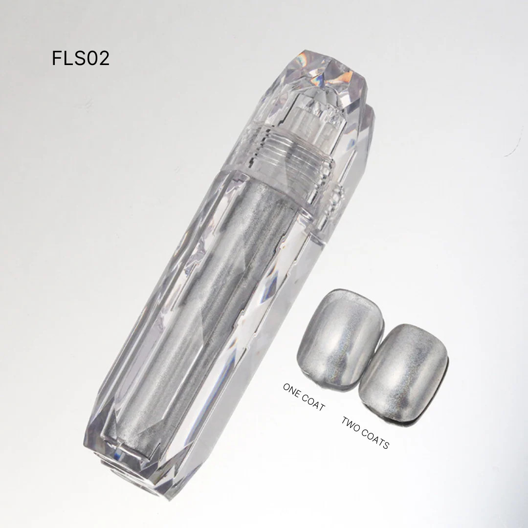 Liquid Chrome Overlay Mirror Effect Nail Chrome