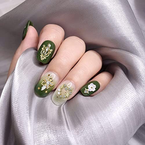 1 Pack of 50pcs 3D Nail Charms for Acrylic Nails with Art #1-Gold Tone-50pcs