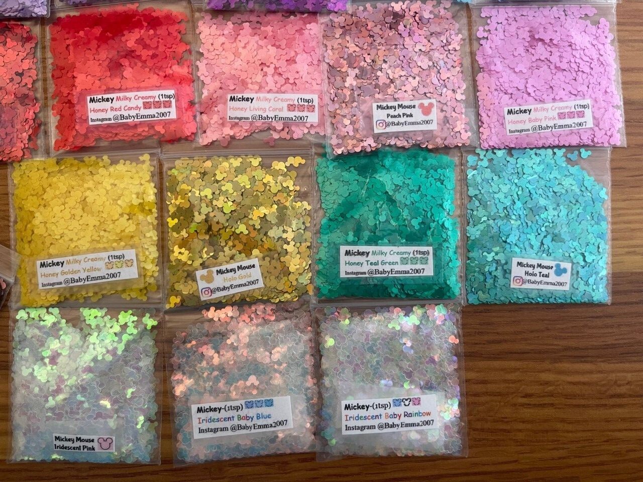 Solvent Resistant MICKEY MOUSE Glitter-U Pick Color-Nail Art Face Craft-tsp-US