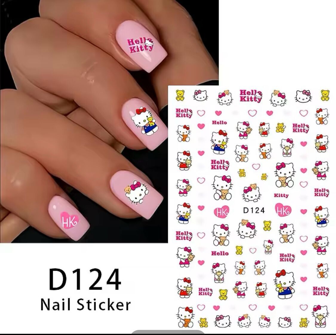 NAIL art 3 sheets HELLO KITTY + US SELLER Free Shipping