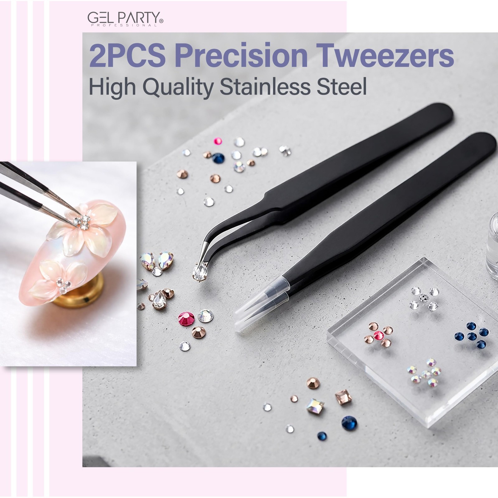 49 PCS Nail Art Brush Set – Dotting Tools, Liner Brushes, Silicone Tools & Tweez