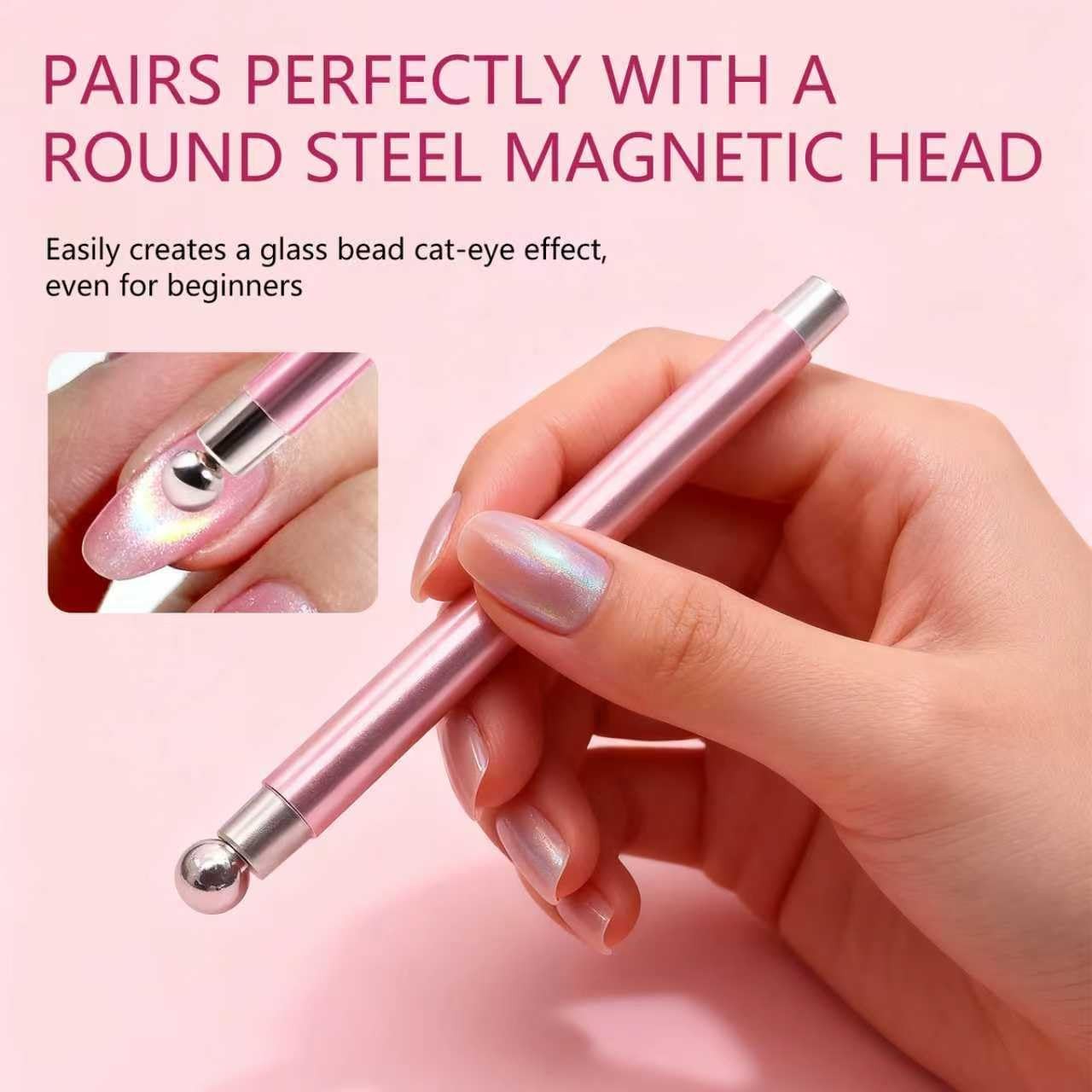 NIQZOPA 3-in-1 Cat Eye Magnet Nail Art Tool, Magnet for Cat Eye Gel Polish