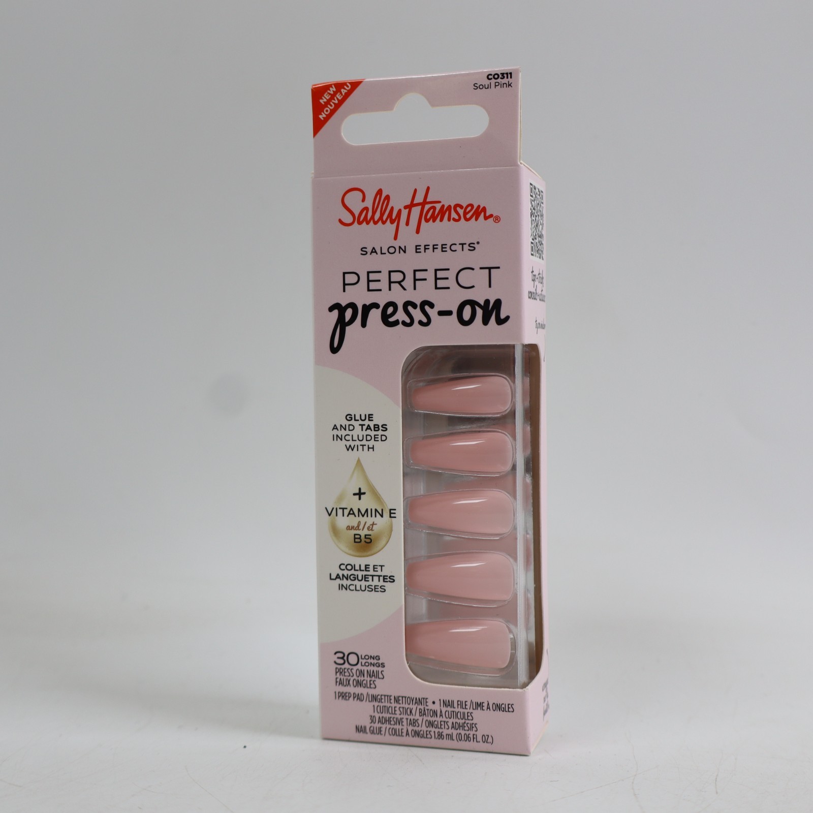 2 PACK Sally Hansen Salon Effects Perfect Press-On Nails, Soul Pink CO311