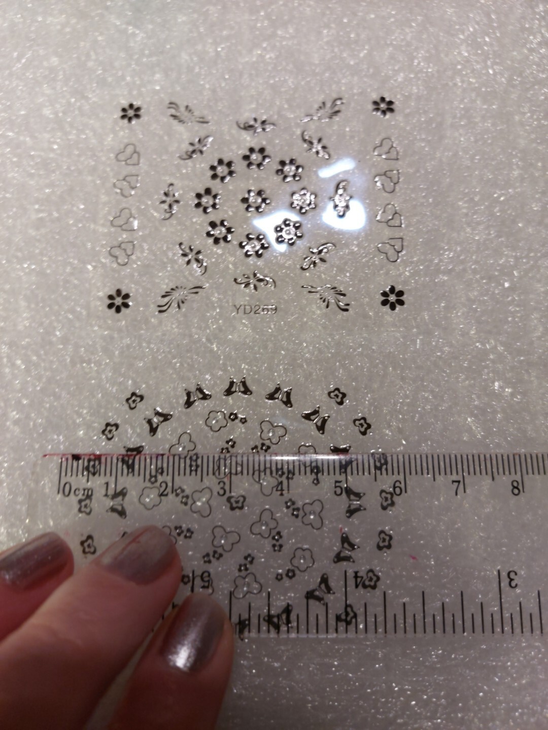 2 X Small Sheets Of Black Nail Art Stickers (Dn292) New