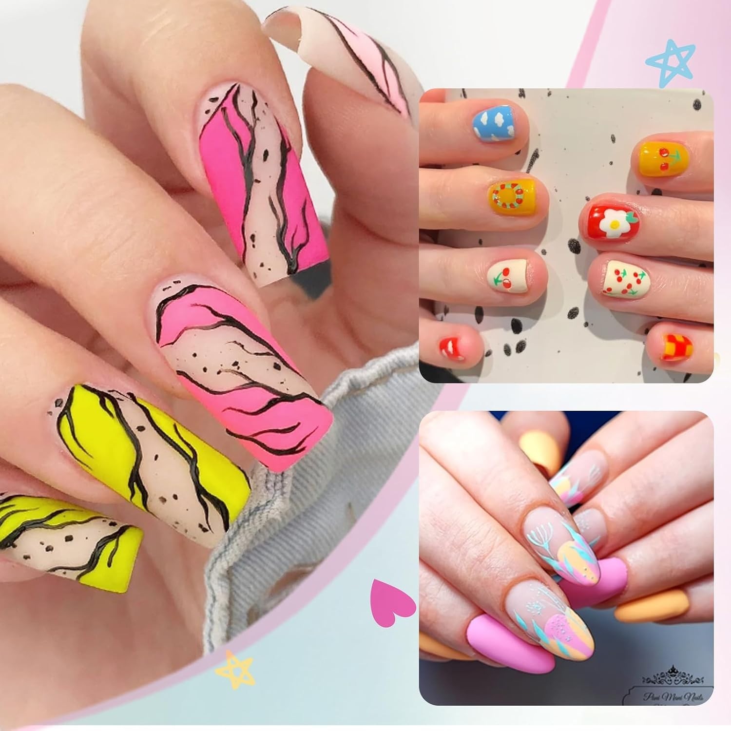 Quick Dry 12 Colors Neon Nail Art Pens – Fun Acrylic Markers for Creative Nails