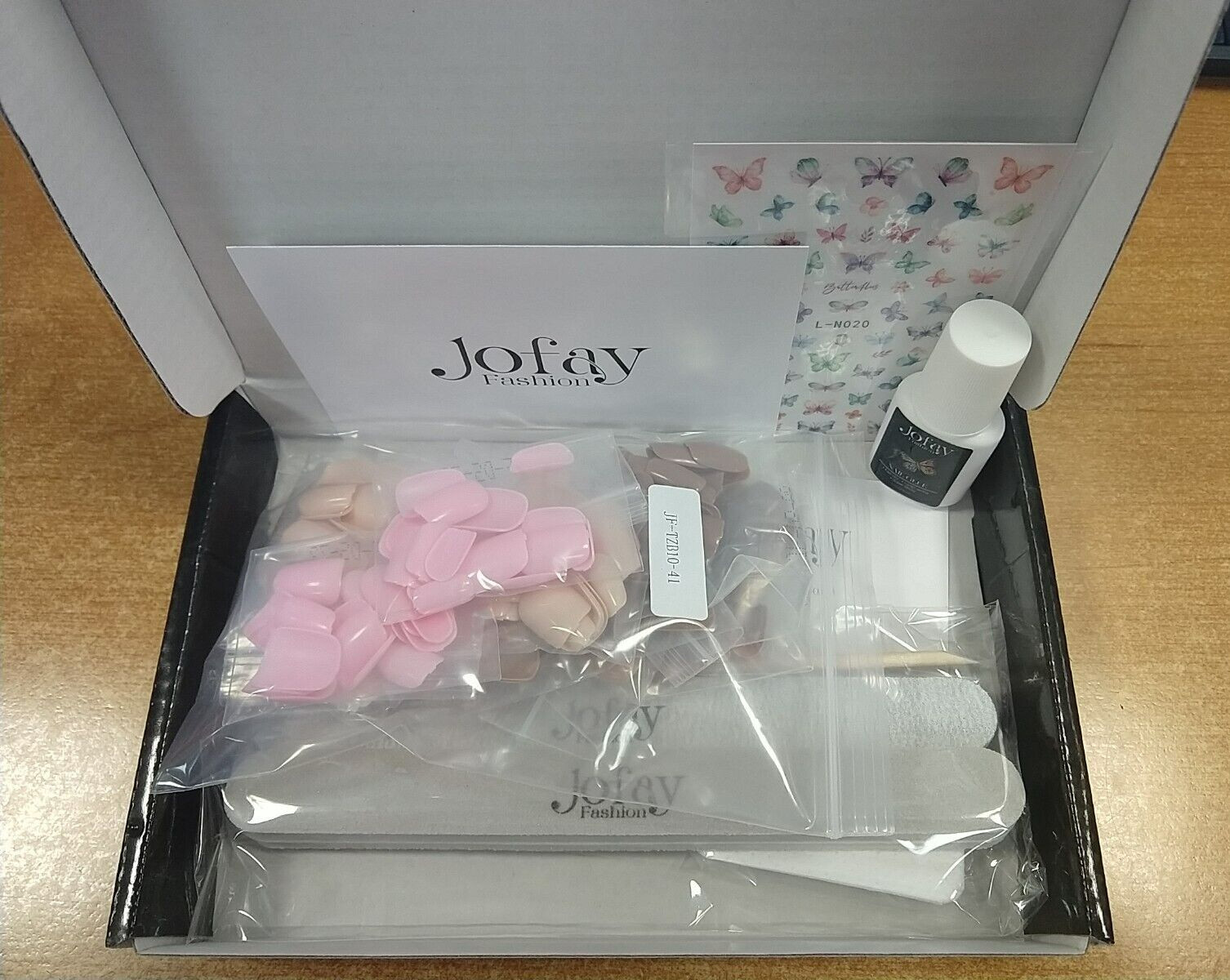 2 Pack: JOFAY Fashion Press On Nails – Square & Almond, Solid & French E2D
