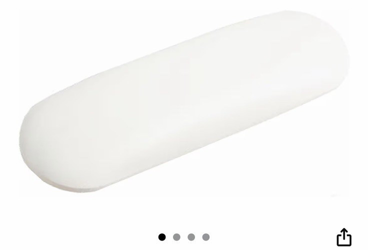 White Nail Hand Rest Pillow 15.7″ Manicure Cushion Table Support