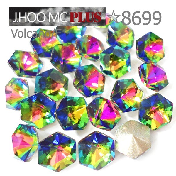 J.HOO Crystal 8699 Kaleidoscope Hexagon V-Cut Fancy 6.9x6mm Nail Art (10pcs)
