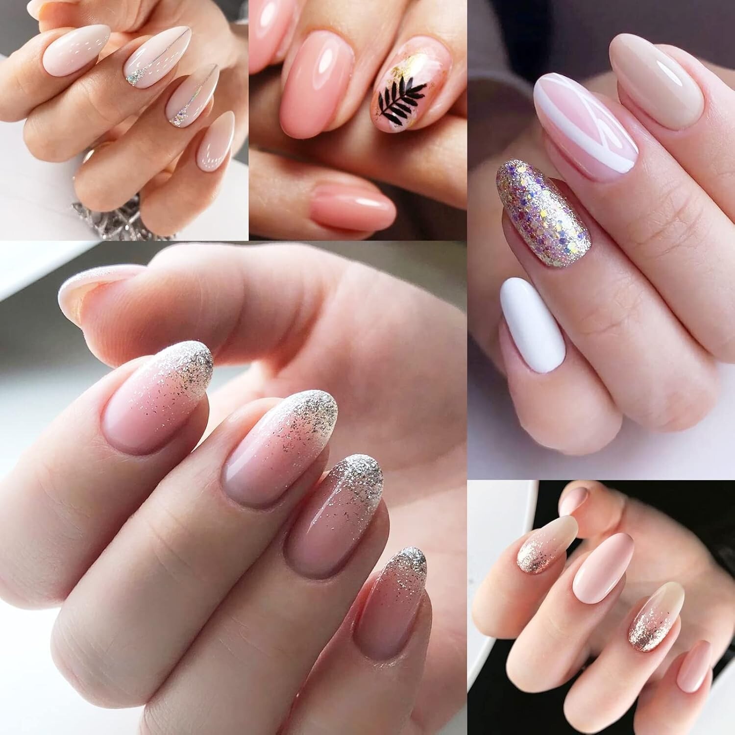 Short Nail Tips- 600PCS Oval Half Cover False Tips 12 Sizes round Acrylic Nails
