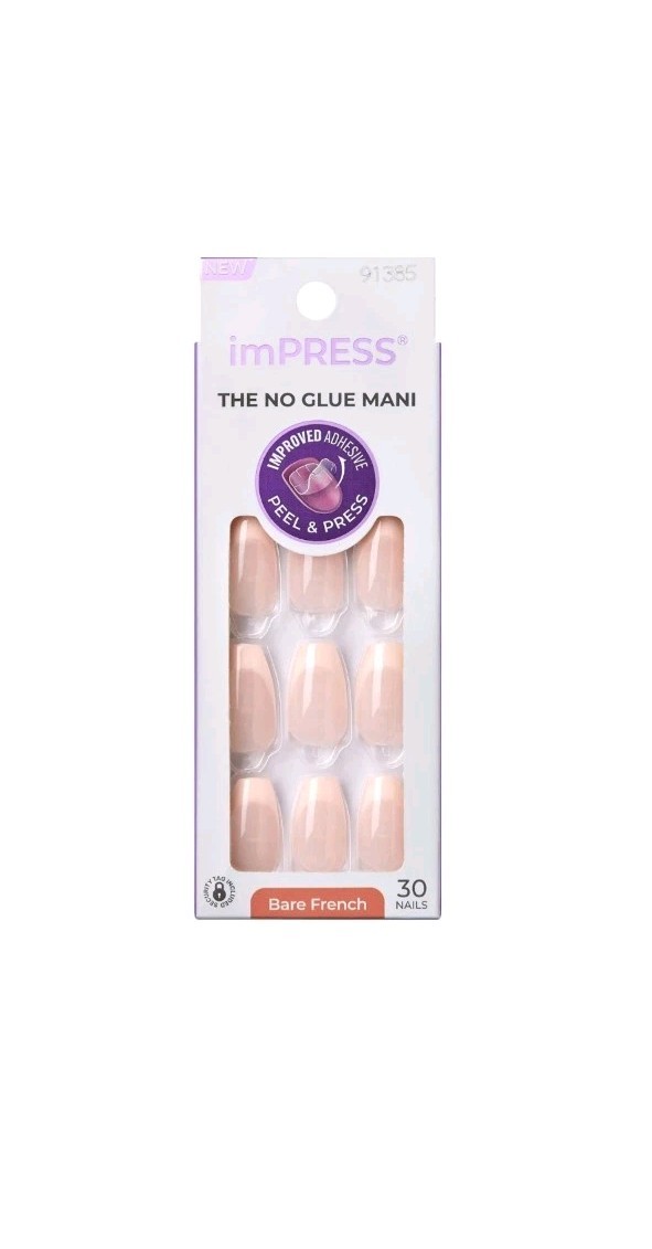 imPRESS Light Neutral Bare French Press On Nails Gel Manicure 30 Nails Lot of 2