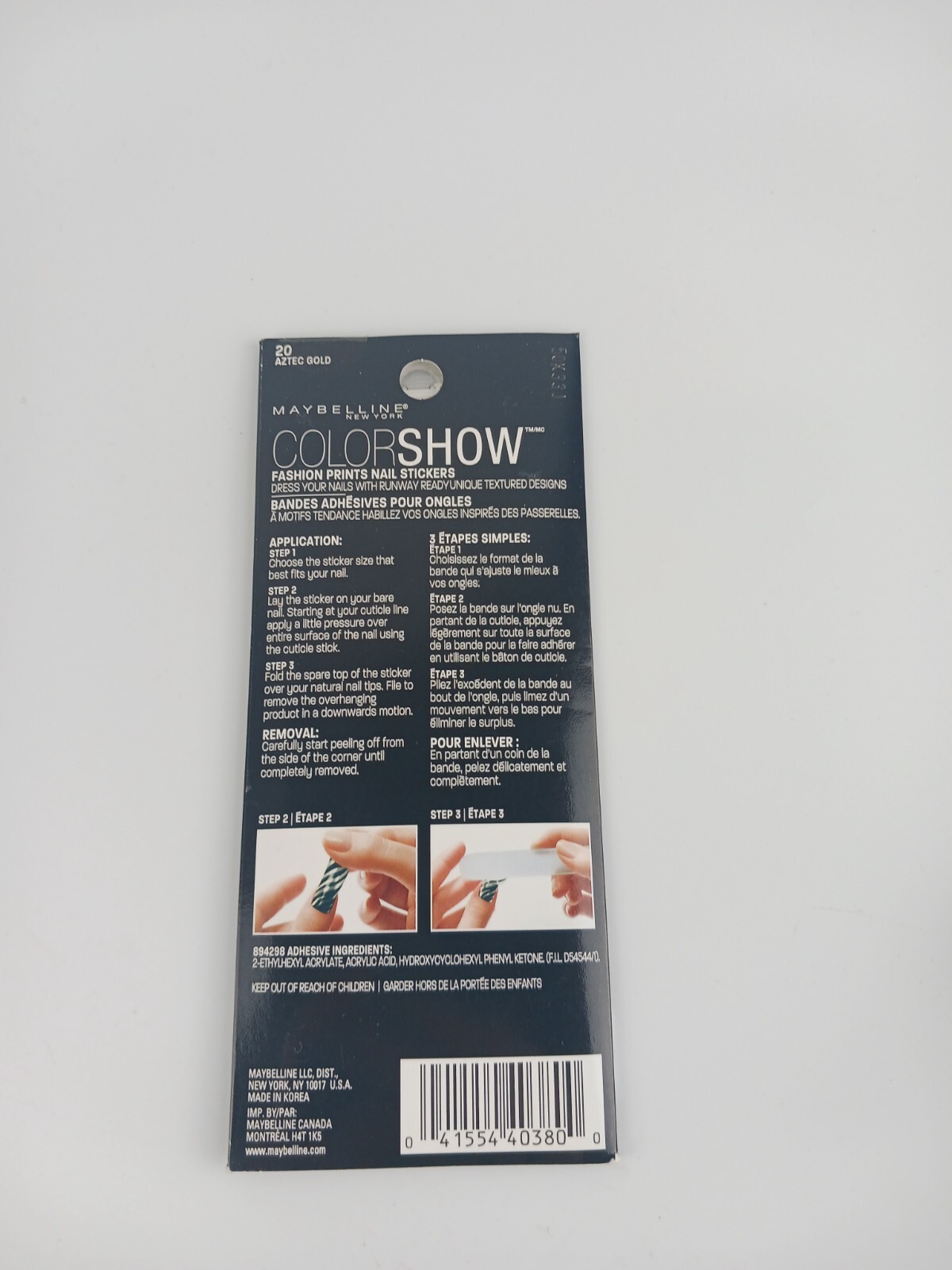 5 PACK MAYBELLINE COLOR SHOW FASHION PRINT 18 NAIL STICKERS 30,60,70,80,20