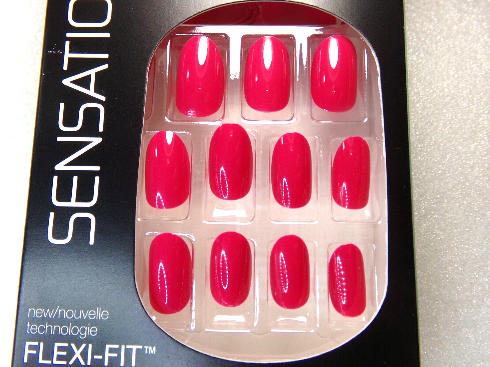 SensatioNAIL Nails, Glue on, Short Length, Pink, Oval shape