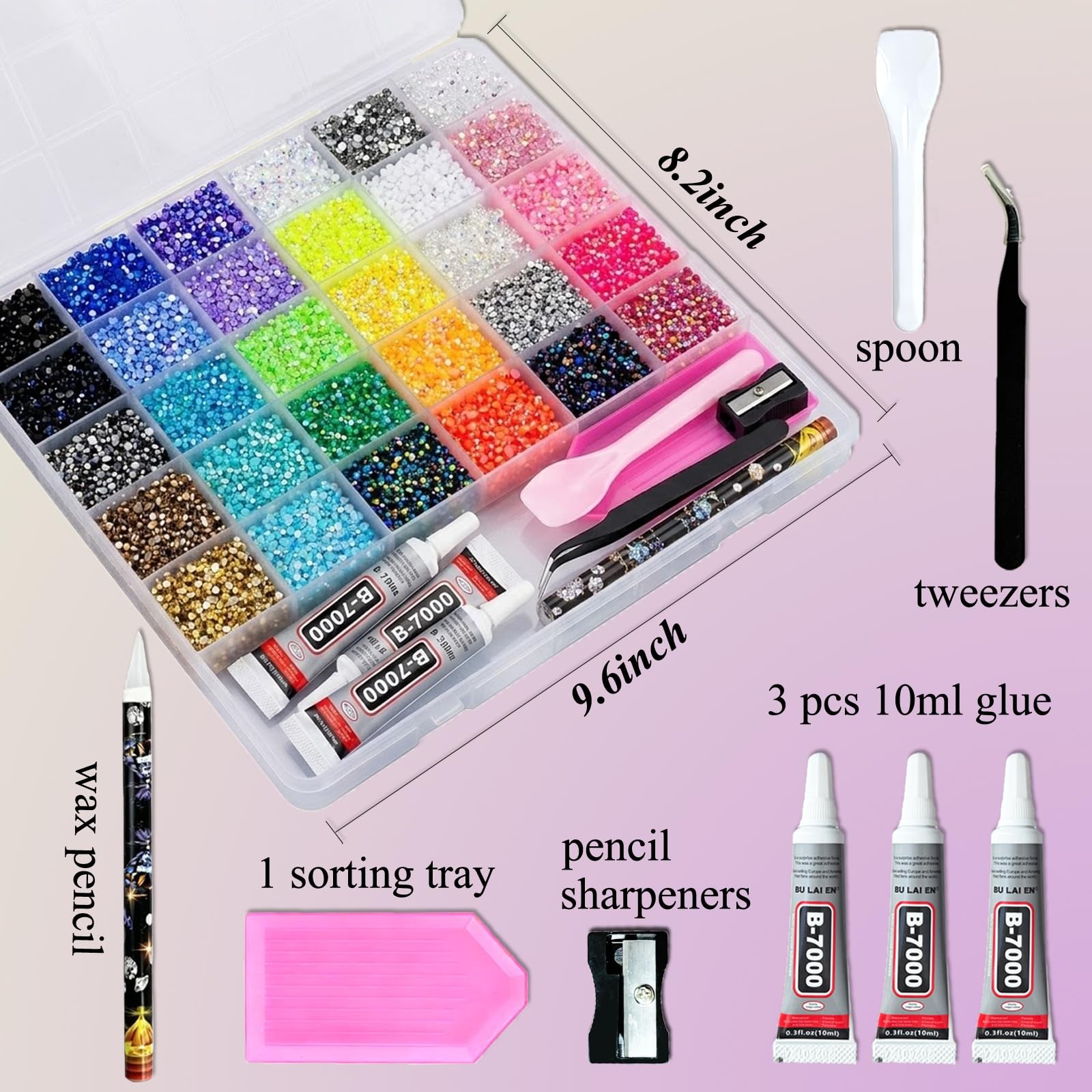 Bedazzling Kit 40000Pcs 30 Colors Resin Jelly Rhinestones, 3mm Flatback Gems …
