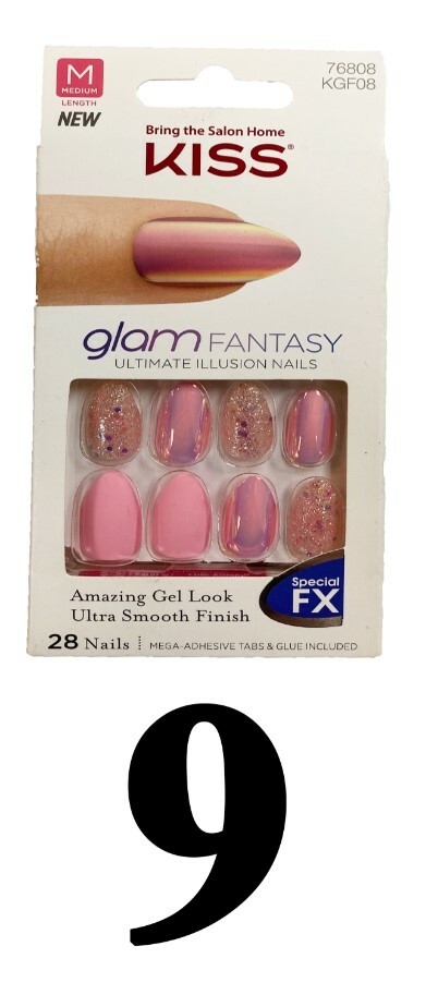 Kiss Salon Glam Fantasy Nails Special FX 28 Illusion Press On Nails Medium, Long