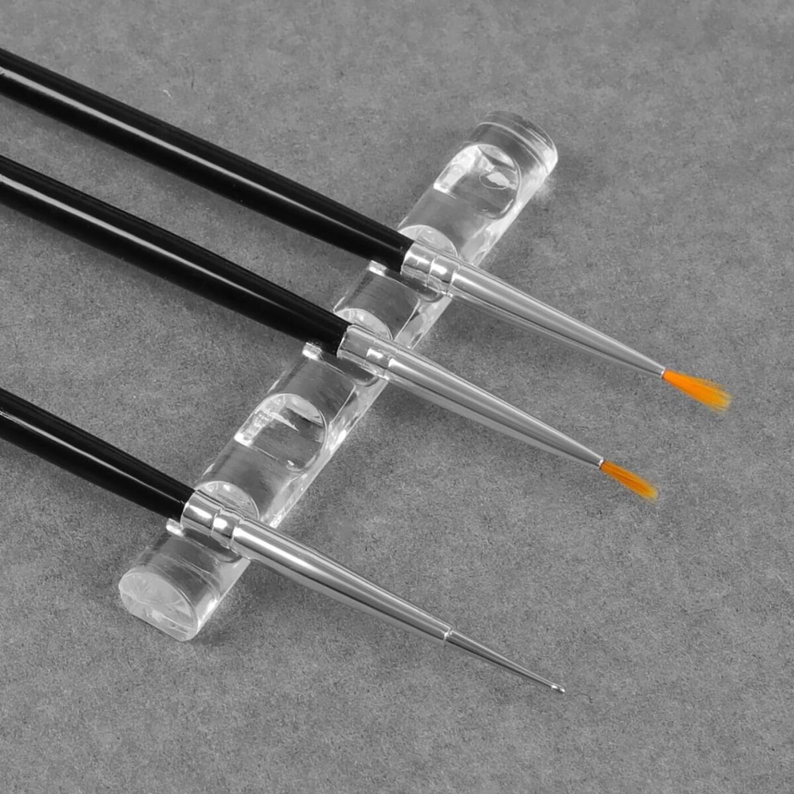 2 Pcs Crystal Bar Pen Holder, Acrylic Nail Art Painting Pen Brush Stand for D…