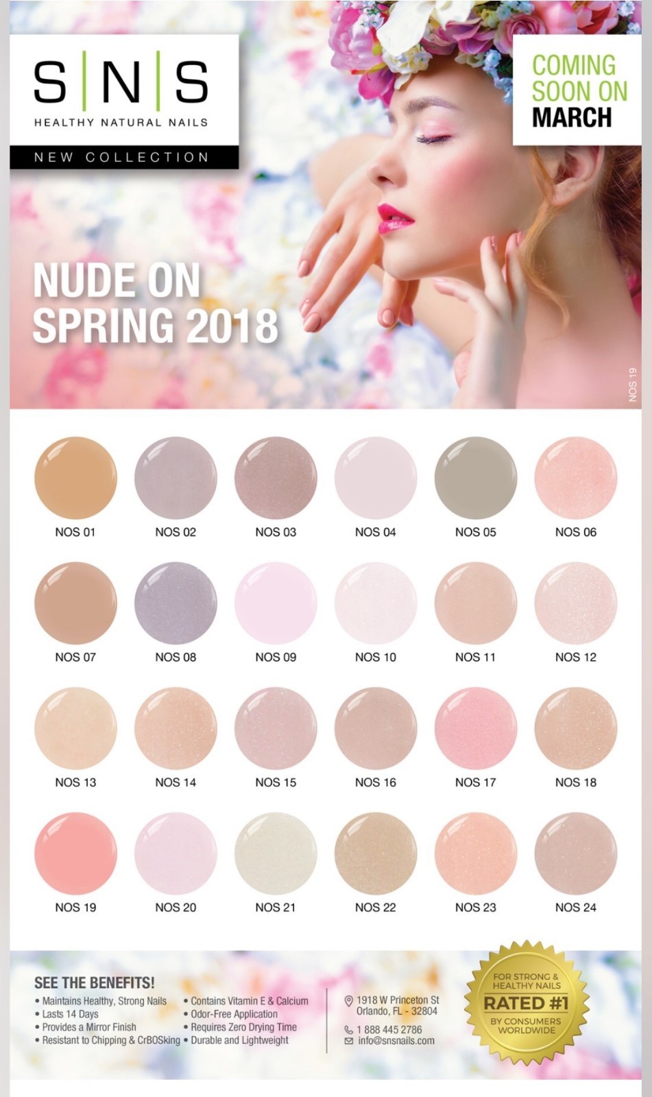 SNS Nail Color Dipping Powder NEW Spring Collection BOS & NOS Free Shipping