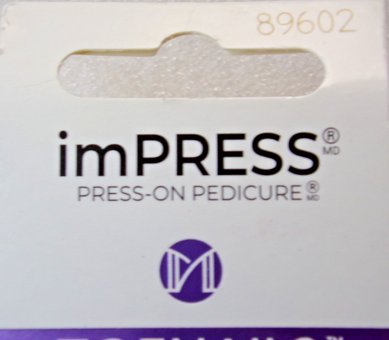 IMPRESS PEDICURE TOENAILS Light PInk with Confetti Glitter