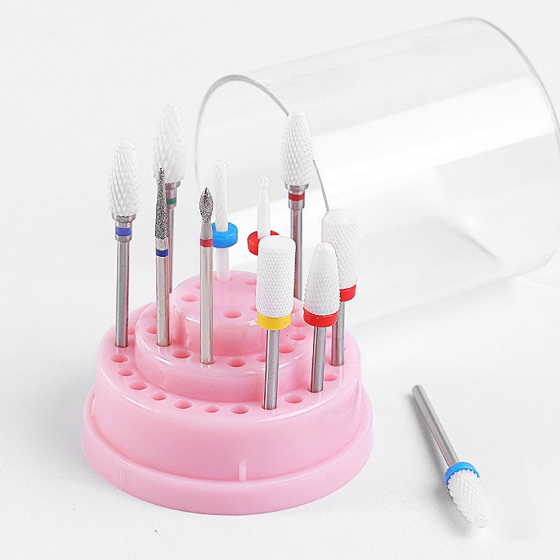 48 Holes Nail Drill Bits Holder Stand Display Nail Drill Showing Shelf Organizer