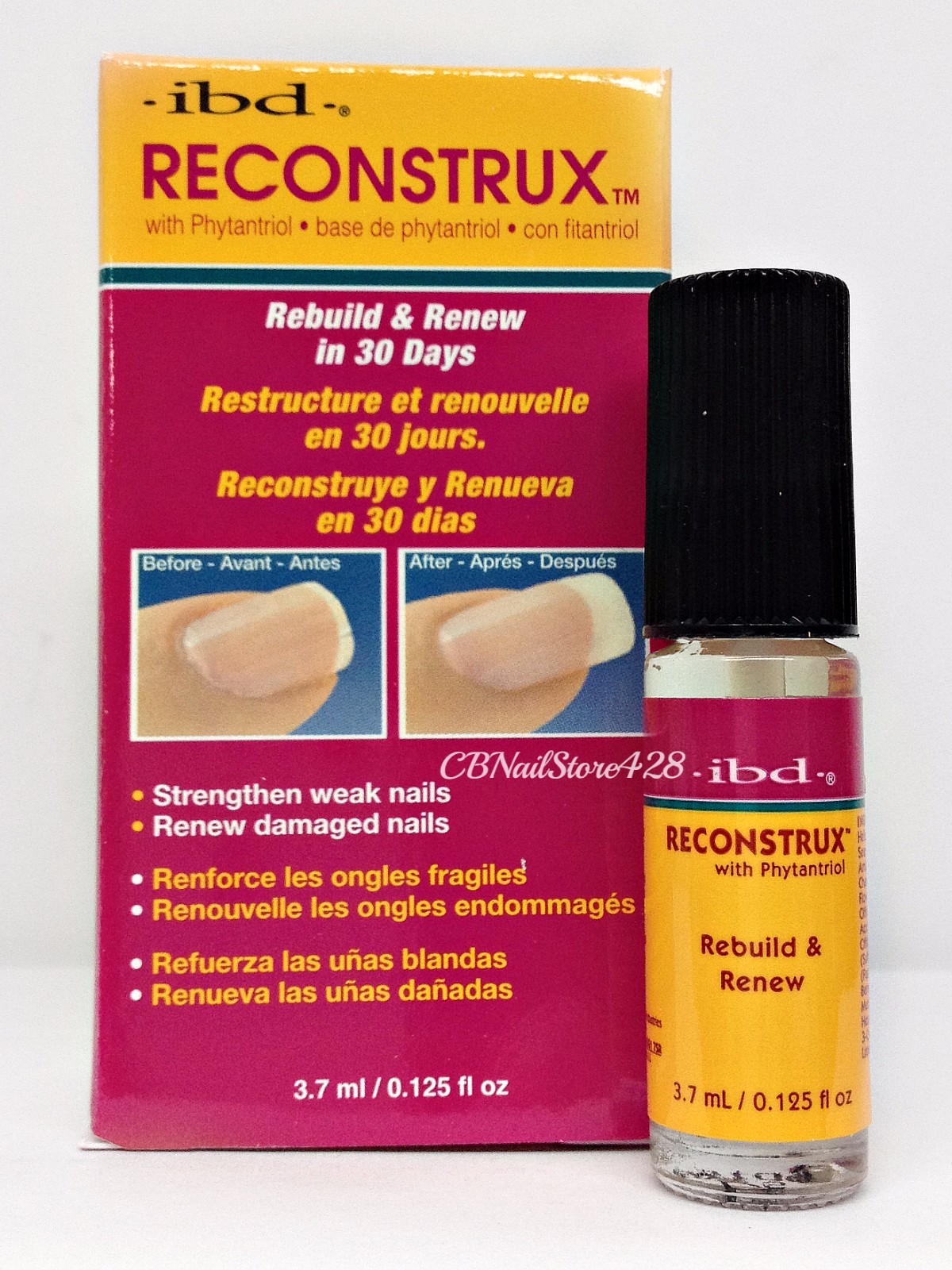 IBD RECONSTRUX – 1/8oz / 3.7ml – Rebuild & Renew Nail Growth in 30 Days