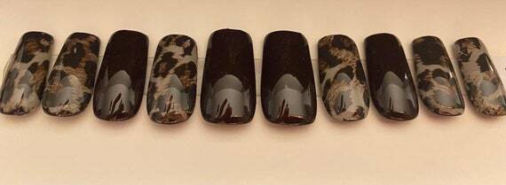 Camouflage Nail + Custom Box | Marble Type Nail | Square Type Nail | M or L