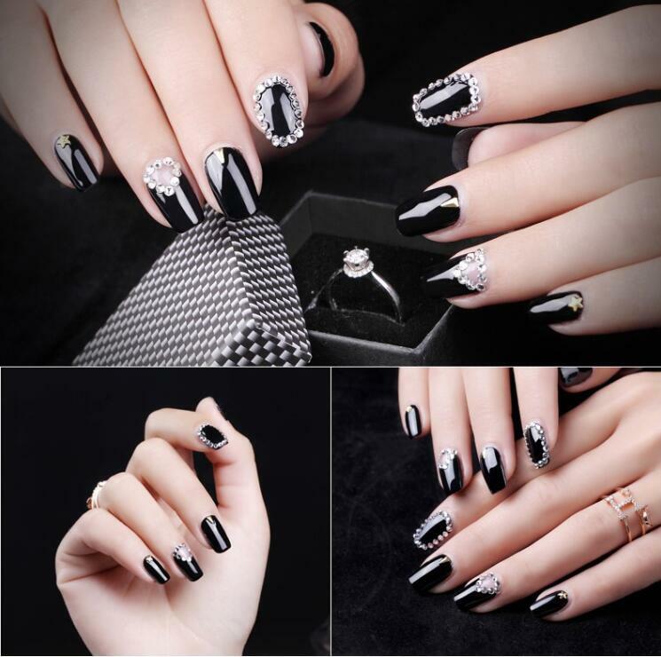 1440pcs Crystal 3D Nail Art Rhinestones FlatBack Glitter Diamond Tips Decoration