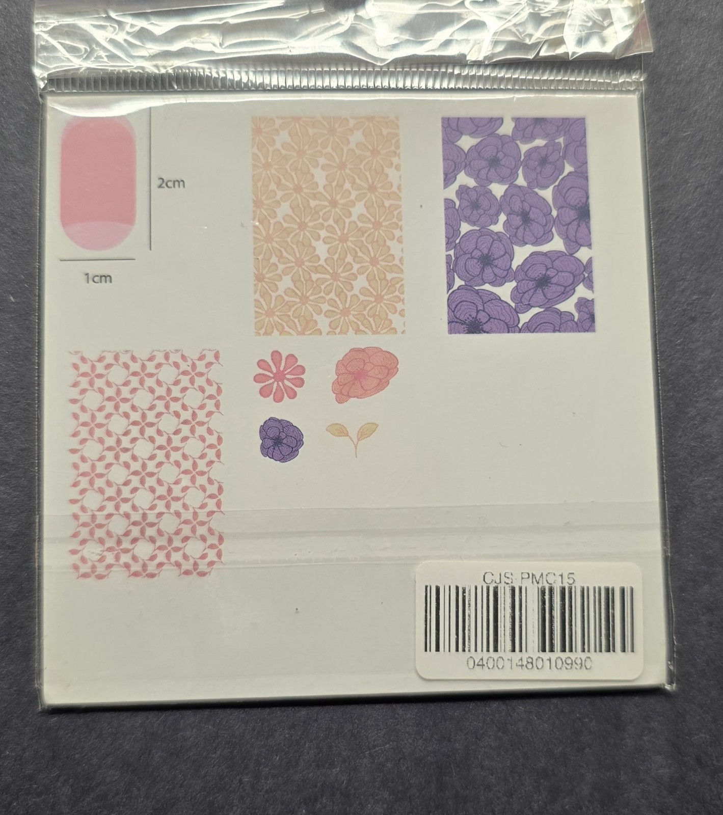 HTF Clear Jelly Stamper Nail Stamp Plate Of Month CJS-PMC15 Spring Floral Flower