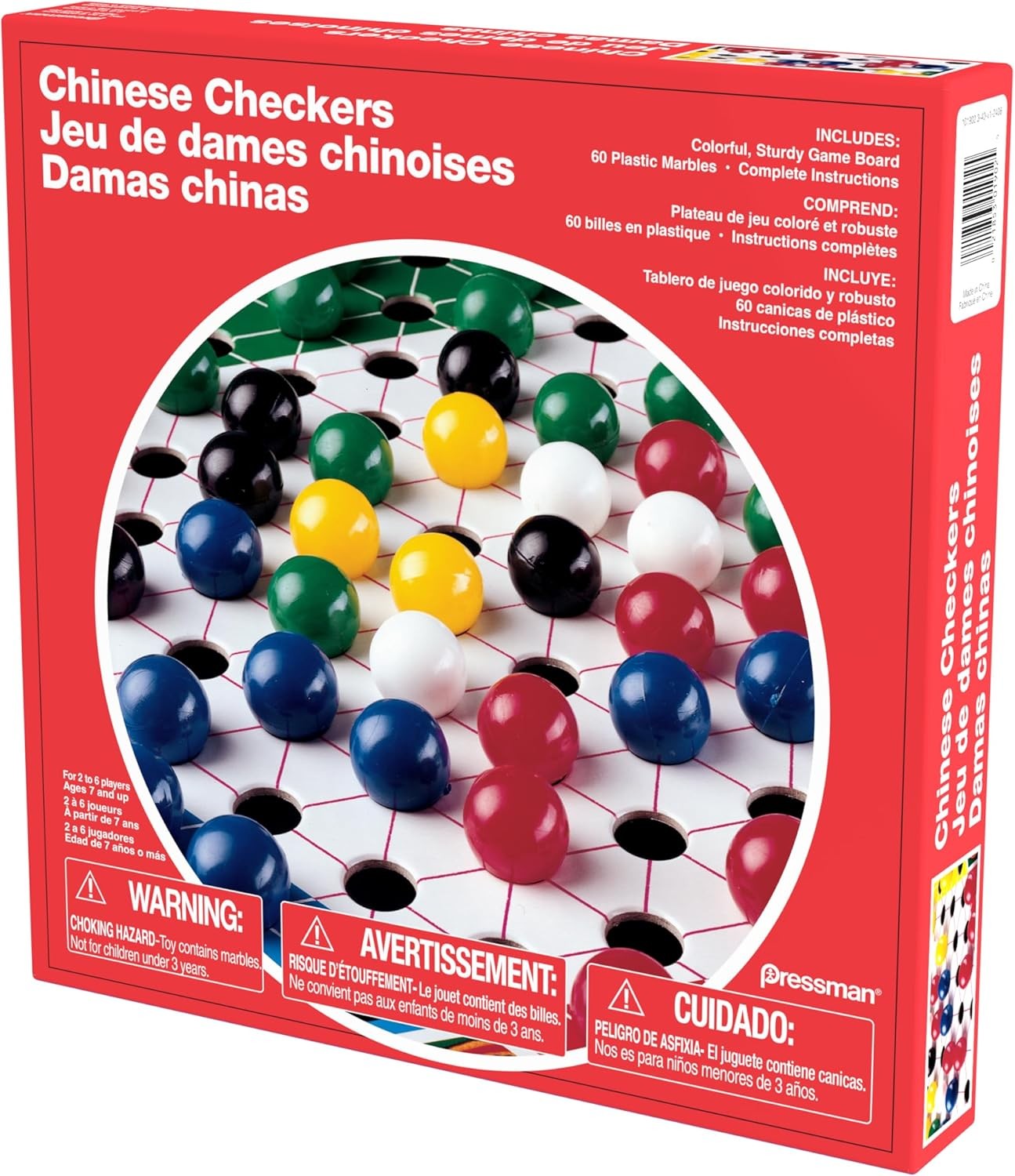 Pressman Chinese Checkers – Classic Game of Strategy for 2-6 Players by…