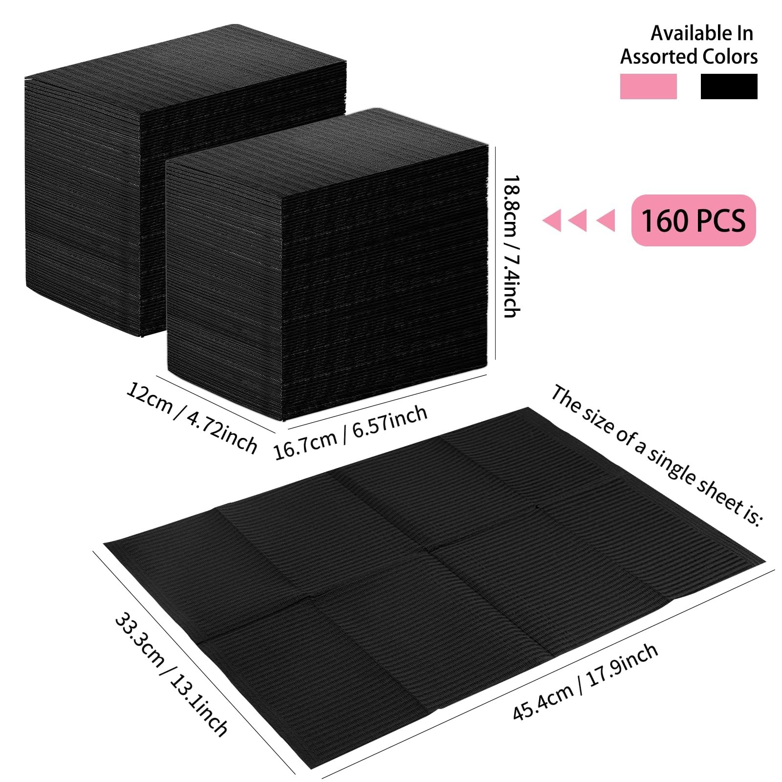 160pcs Disposable Nail Mats Foldable Nail Paper Towels, Table Acrylic Nail Pr…