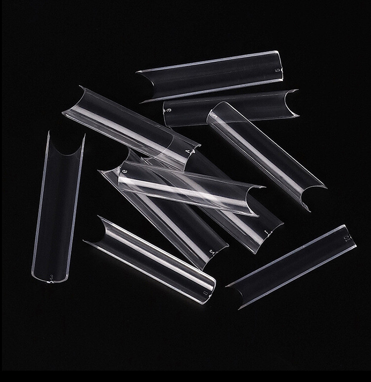 500Pcs/Bag XXL/M/S C Curve False Nail Tips Square Tip Gel Acrylic Nails 10 Sizes