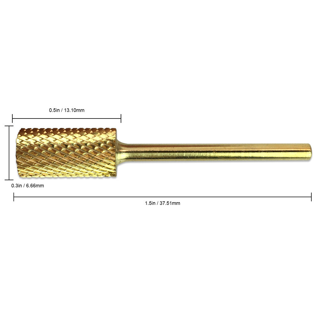 High Quality Nail CARBIDE Bit For 3/32 Electric DRILL Gold Color Fine Large Head