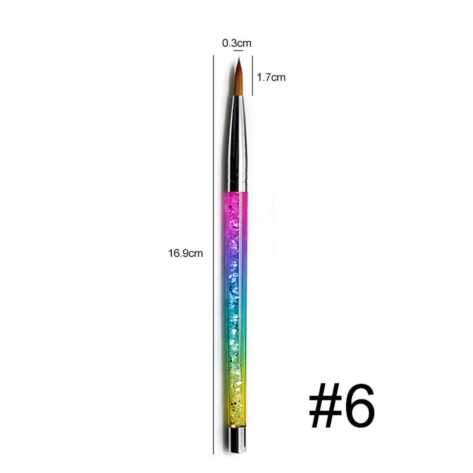1Pc Top Quality Kolinsky Acrylic Nail Brush Round Size #6 #8 #10 #12 #14