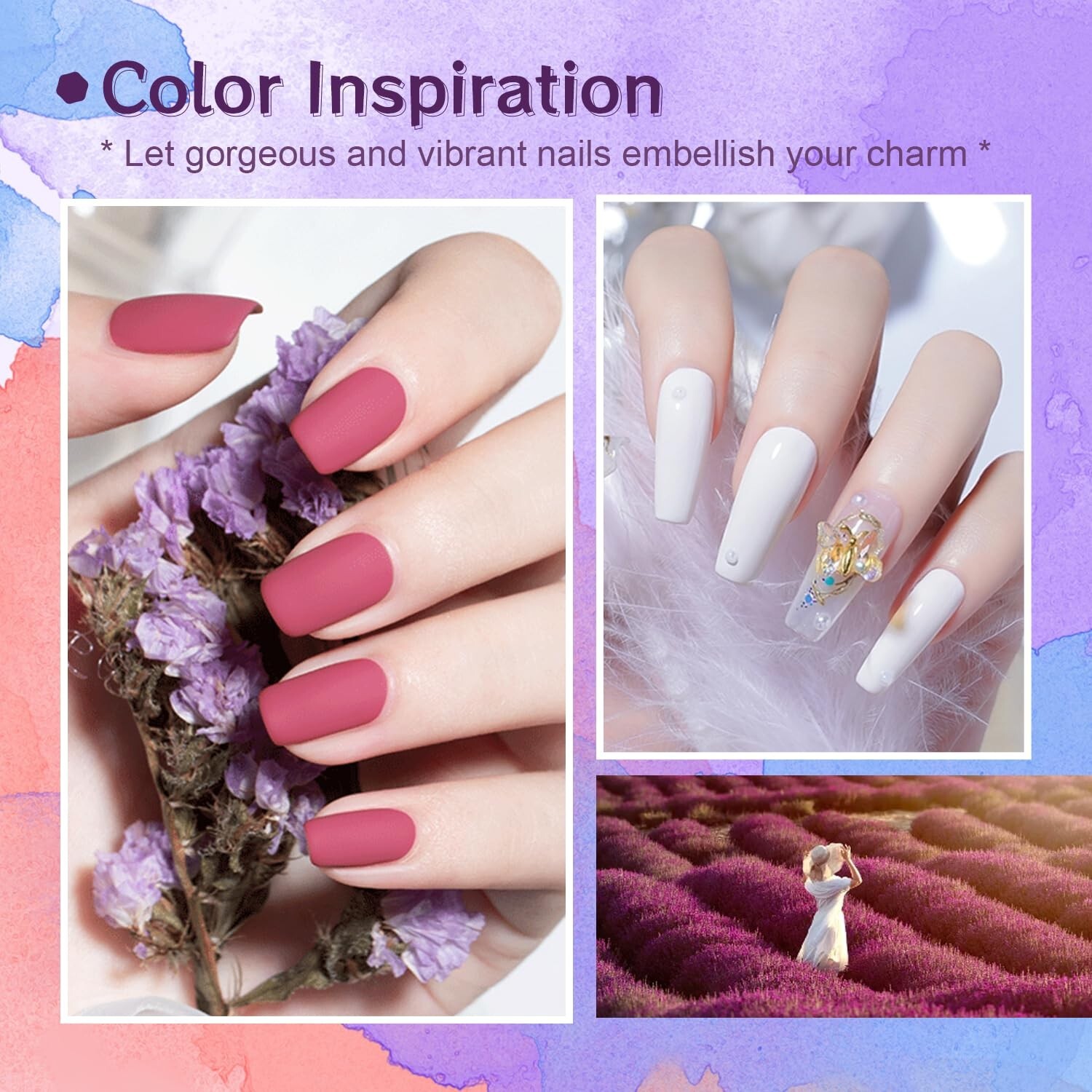 Kit De Unas Acrilicas Completo Manicura Uñas De Colores Una Postizas Uñas Acríli