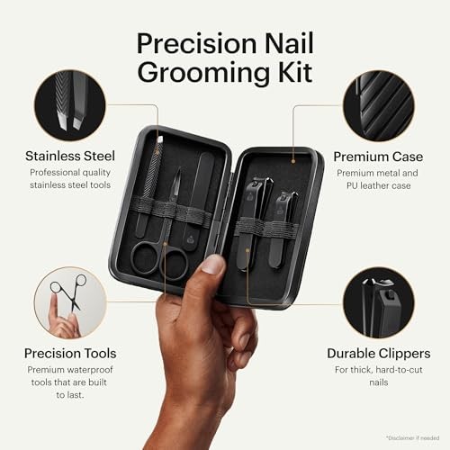 Shears 3.0, 5-Piece Precision Men’s Nail Grooming Travel Kit, The Shears 3.0