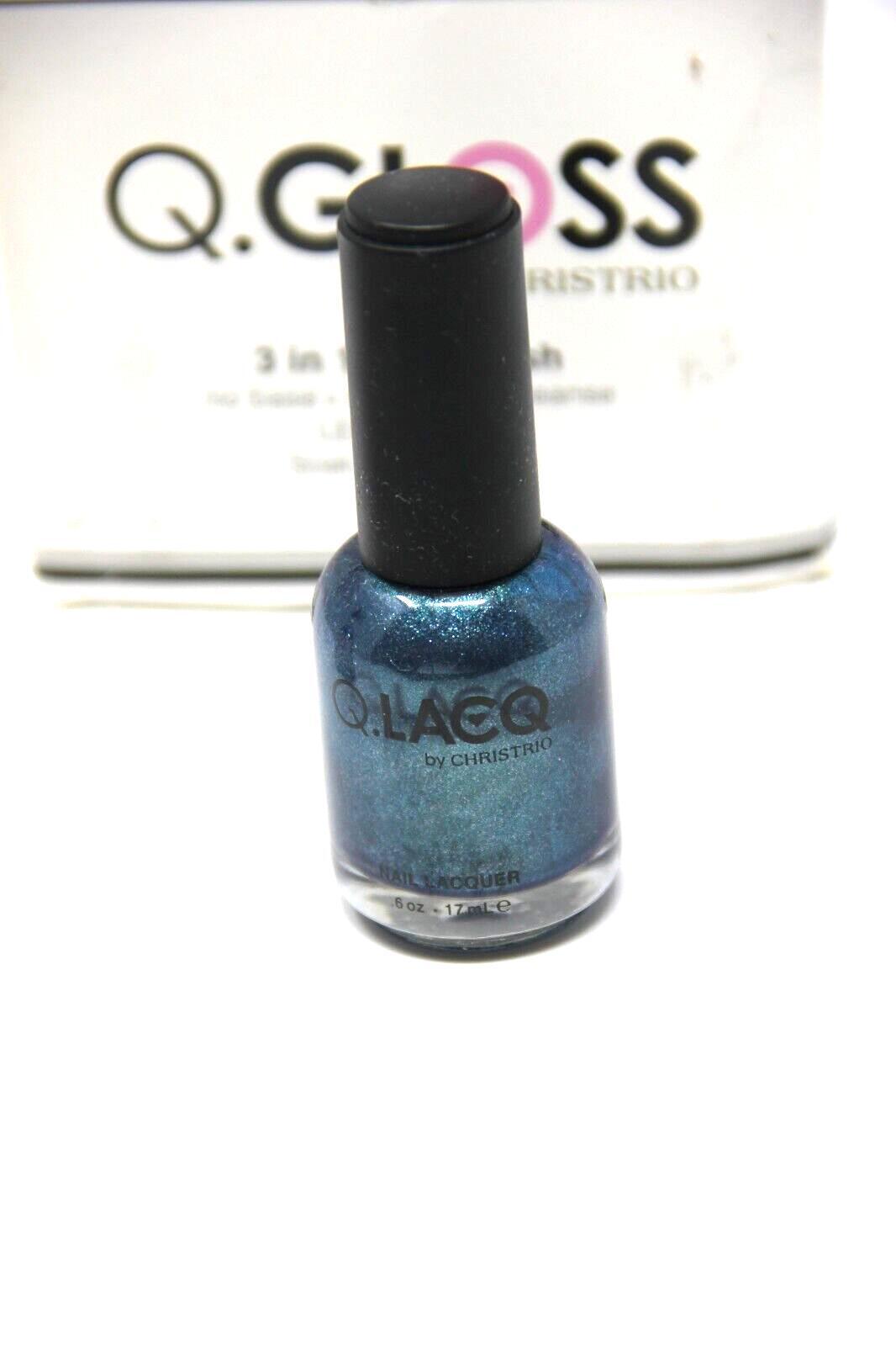 Q.GLOSS BY CHRISTRIO, SET OF 5, 3 IN 1 GEL POLISH 5-6OZ. BOTTLES SEE DESCRIPTION
