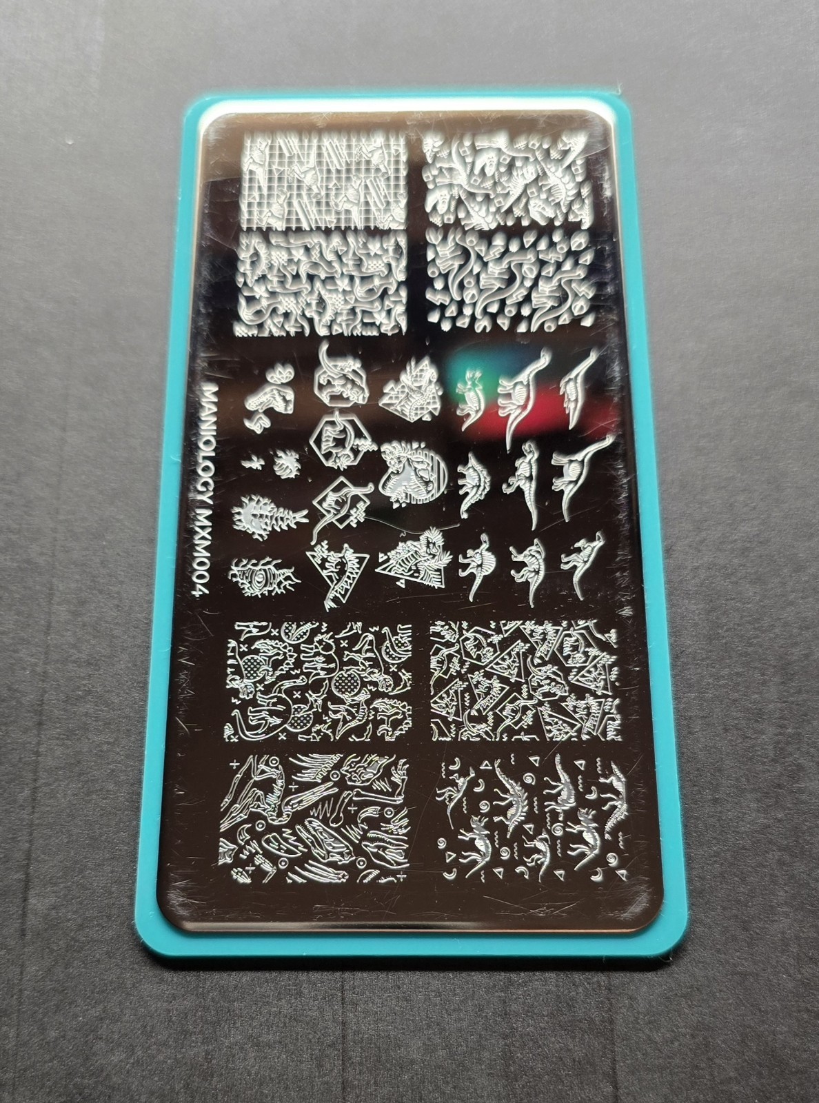 HTF Maniology MXM003 & MXM004 Dinosaur Jurassic Park Nail Stamp Plates Lot