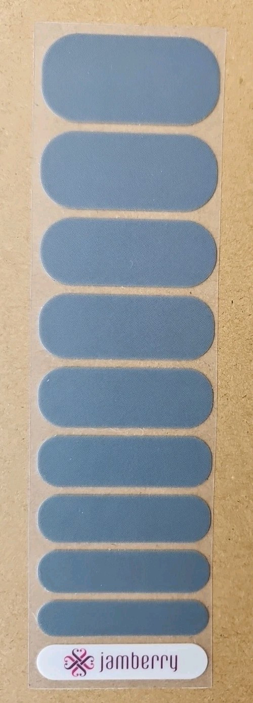 JAMBERRY BLUE JEANS MATTE HALF SHEET NAIL WRAP RETIRED GGG AUGUST 2015