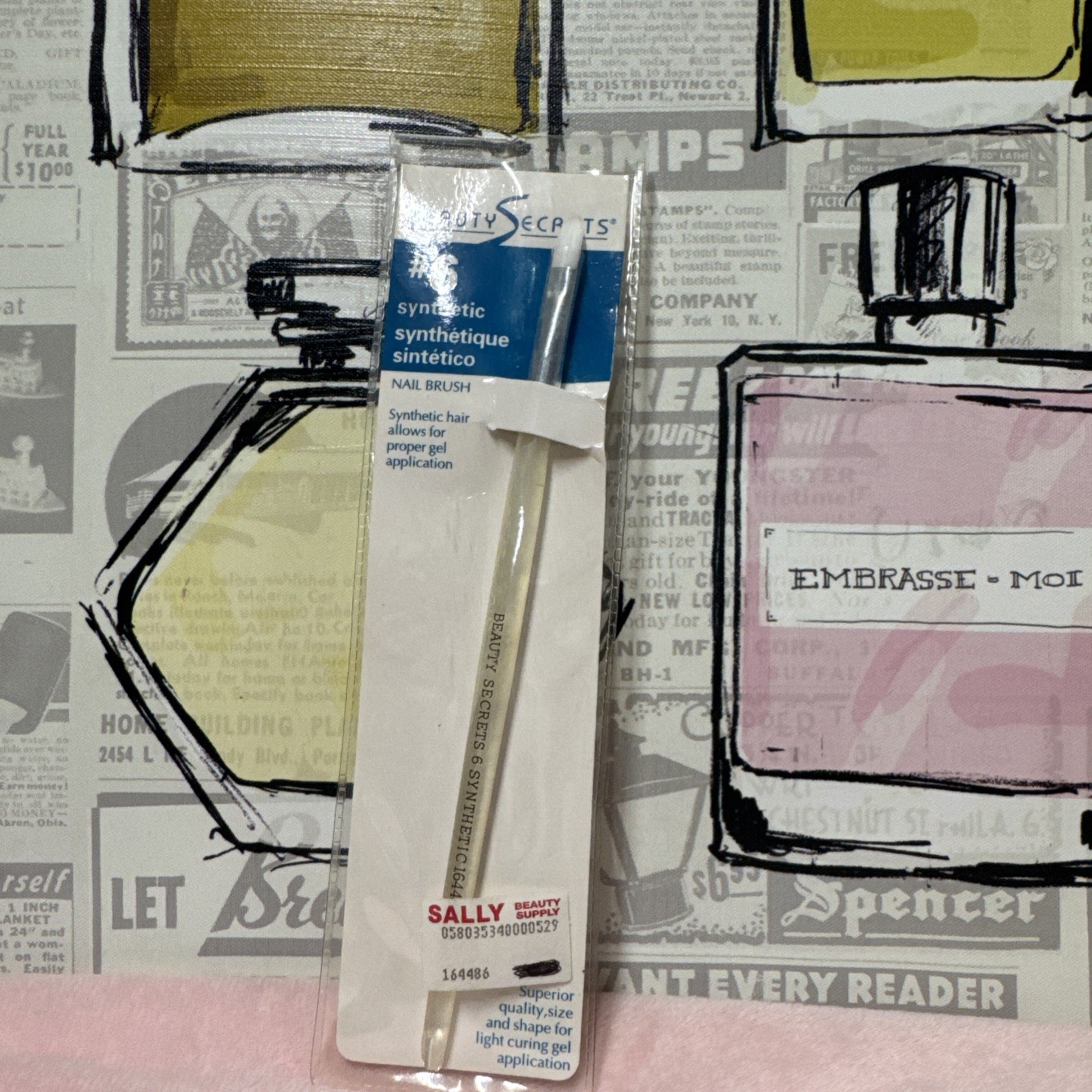 Salt Synthetic Nail Brush # 6 New