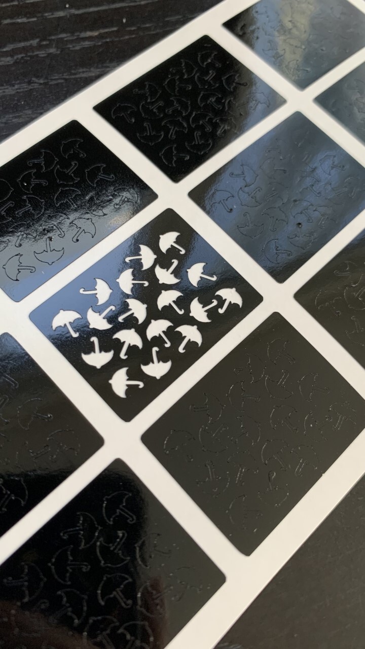 Butterfly, Fire, Flame, Heart Chain, Scattered Hearts Stencils for Nails,