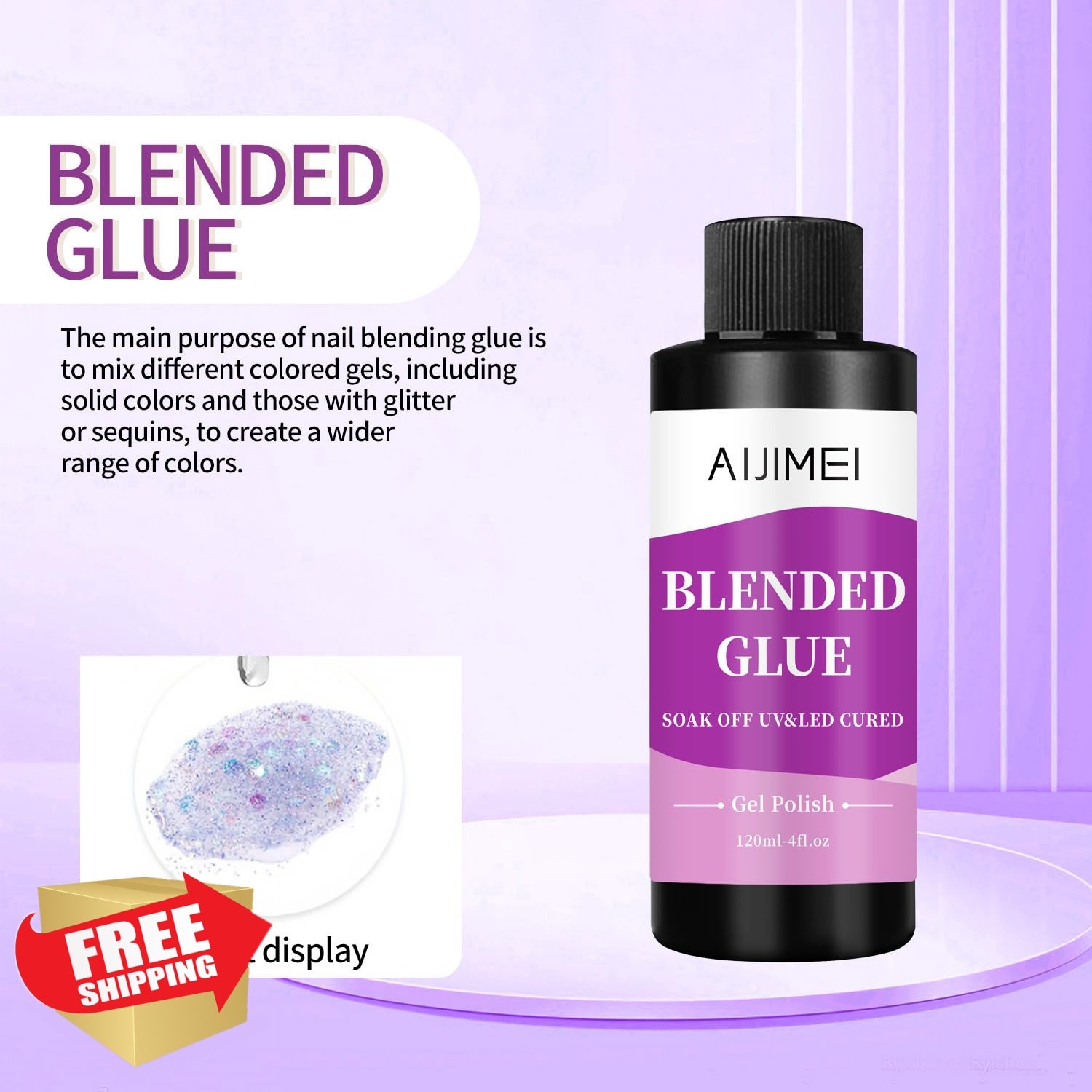 AIJIMEI 4 Fl Oz Clear Nail Blending Glue