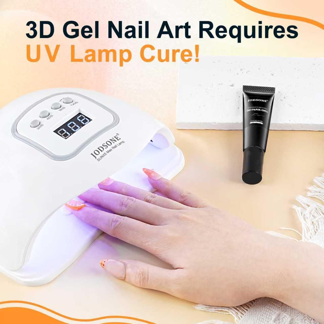 15g Crystal Clear No Wipe Gel for Effortless 3D Nail Designs & Texture Molding