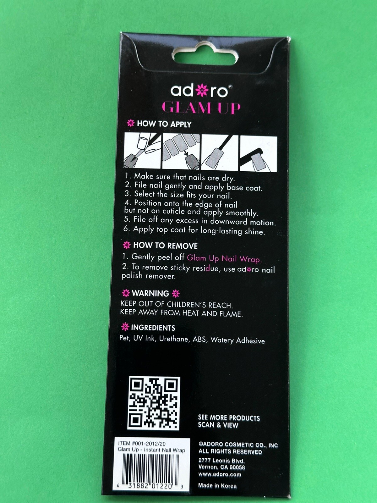 20 Strips In a Pack Instant Nail Wrap, Peel and Apply, Hottest design Brand New.